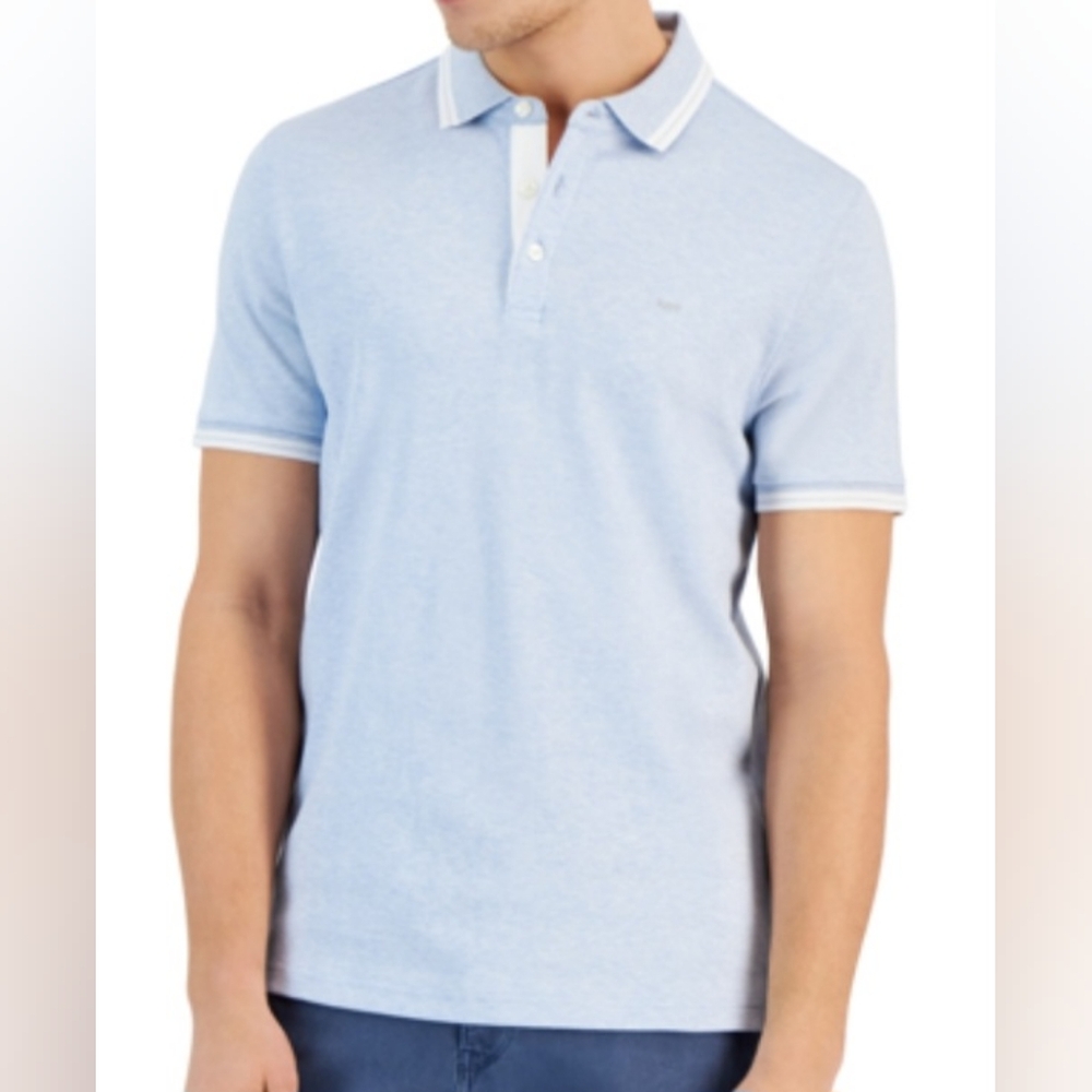 Michael Kors Resort 1 Light Blue Polo Shirt Size M NWT